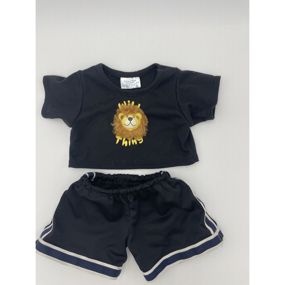 Build A Bear Black Wild‎ Thing Outfit Shirt Pants